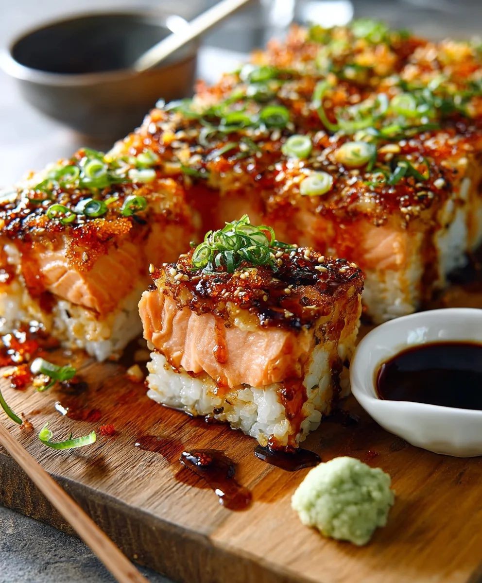 Spicy Salmon Sushi Bake-Easy & Delicious Recipe