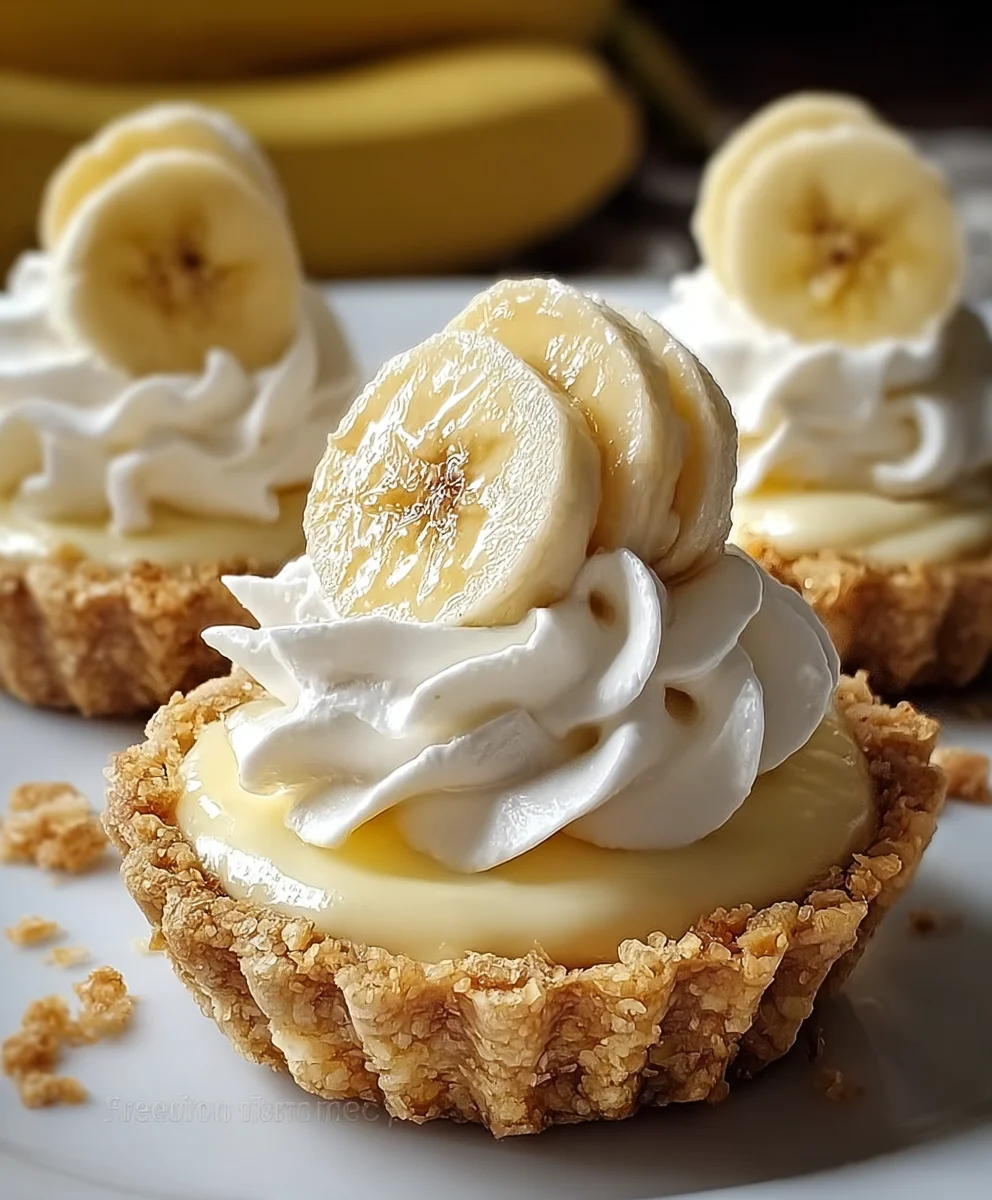 Mini Banana Cream Pies-Easy Delicious Dessert