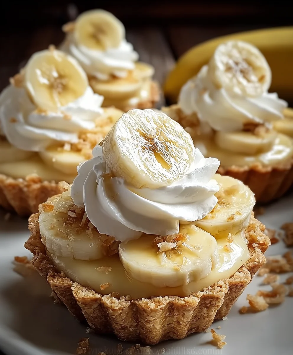 Mini Banana Cream Pies-Easy Delicious Dessert
