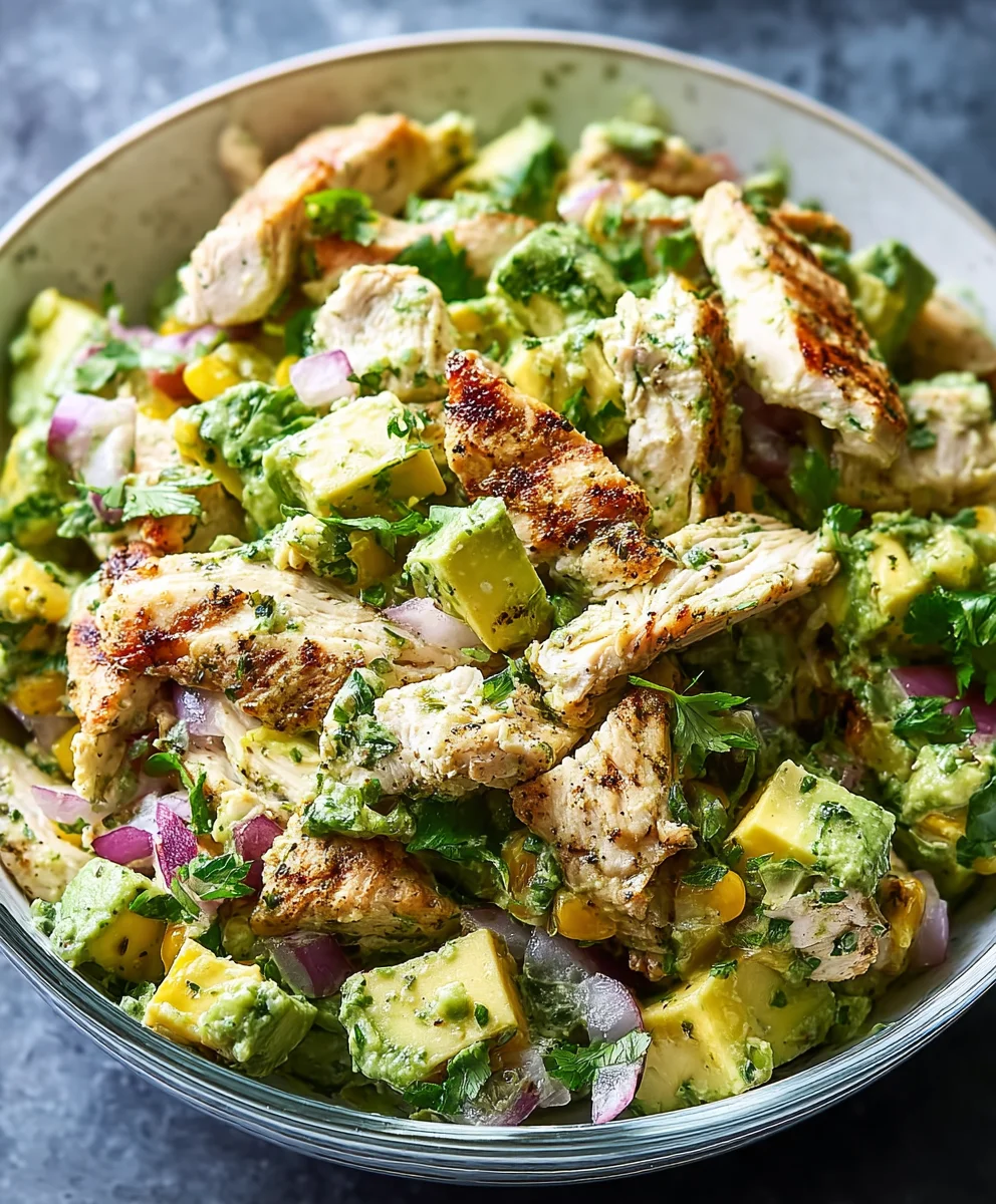 Creamy Avocado Chicken Salad Recipe