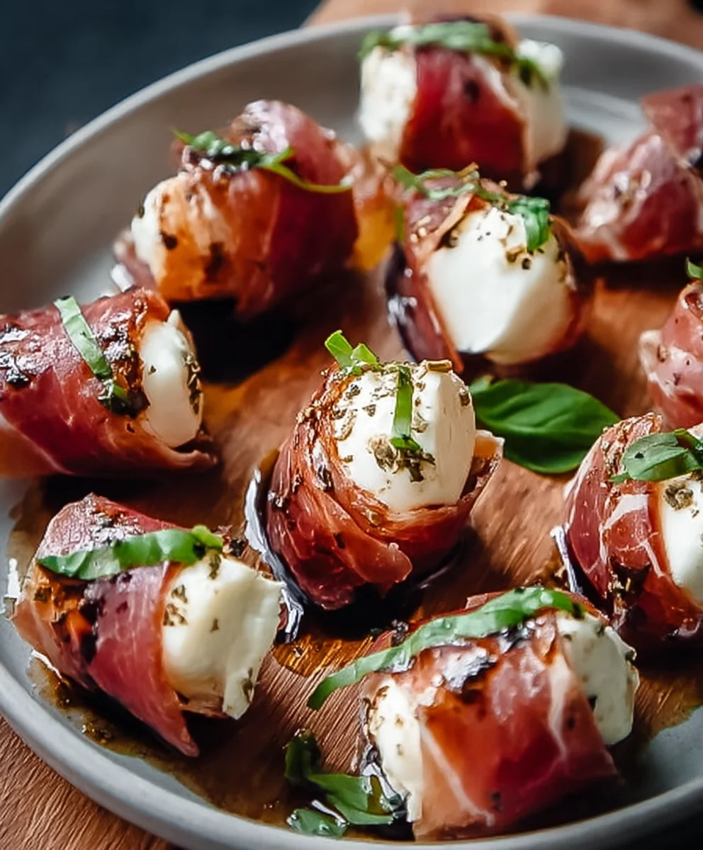 Beef Beef Prosciutto Mozzarella Bites- Easy Appetizer