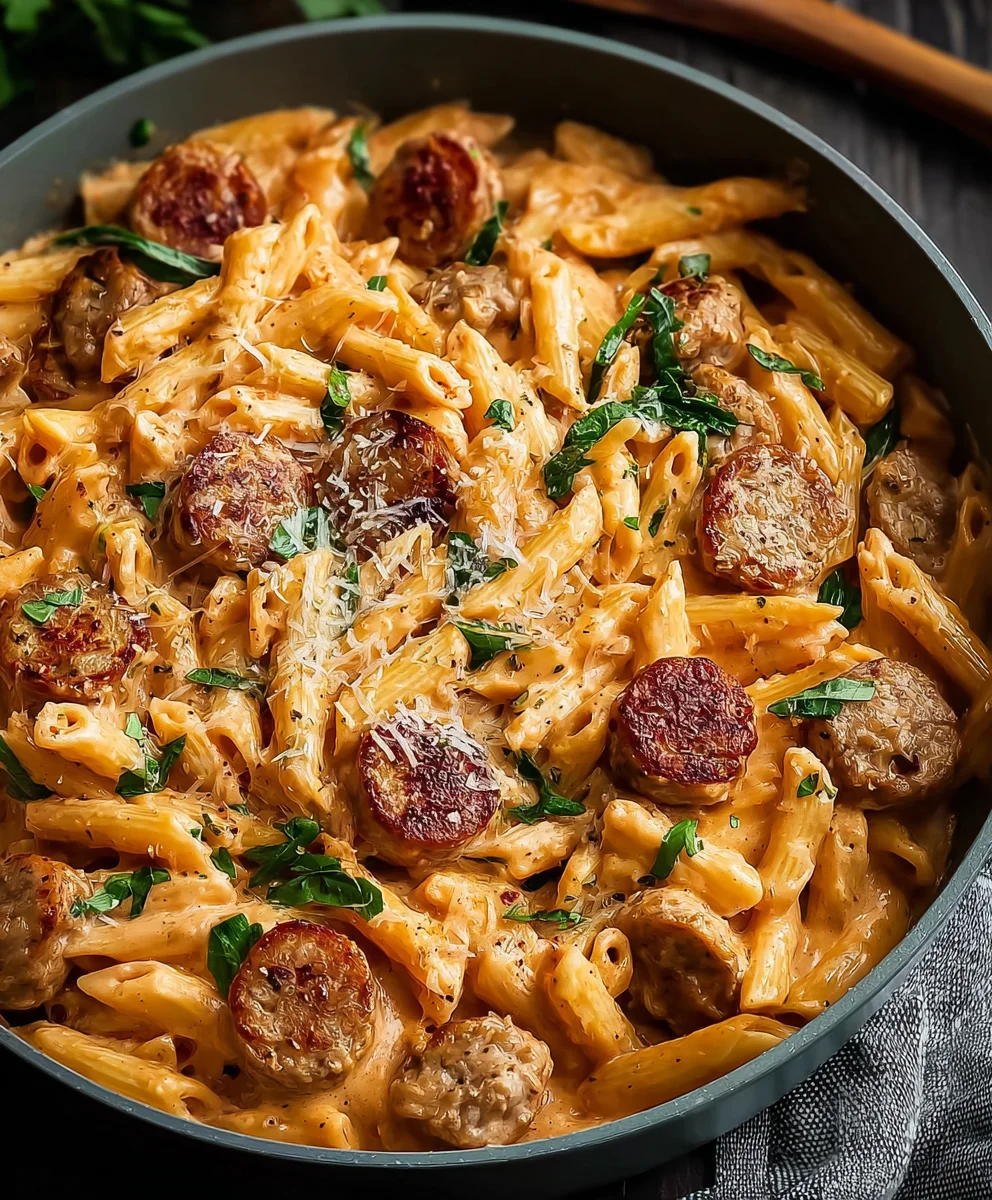 30-Minute Creamy Cajun Sausage Pasta Delight