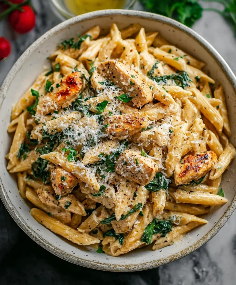 Healthy Garlic Parmesan Chicken Pasta-Easy Recipe
