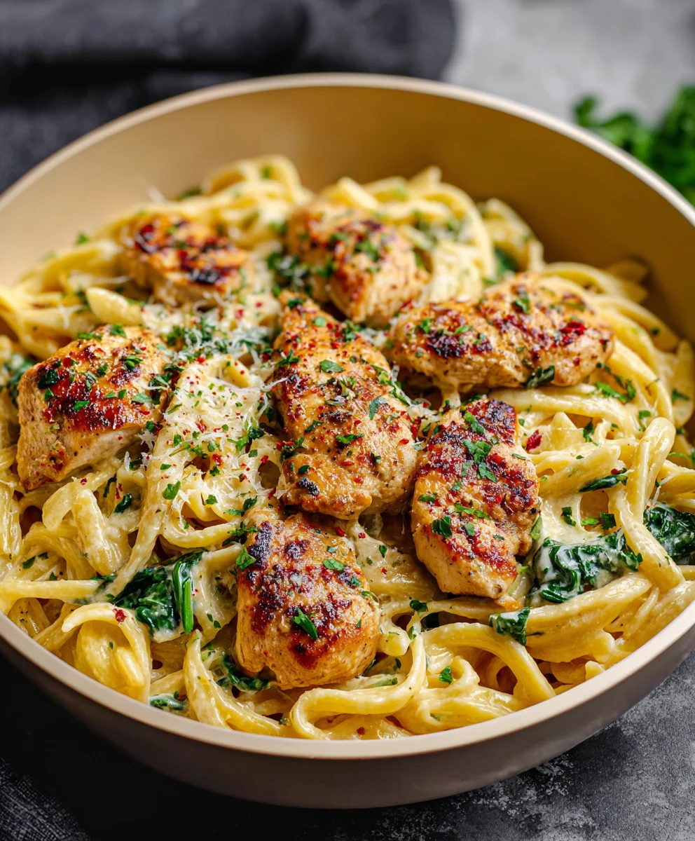 Healthy Garlic Parmesan Chicken Pasta-Easy Recipe