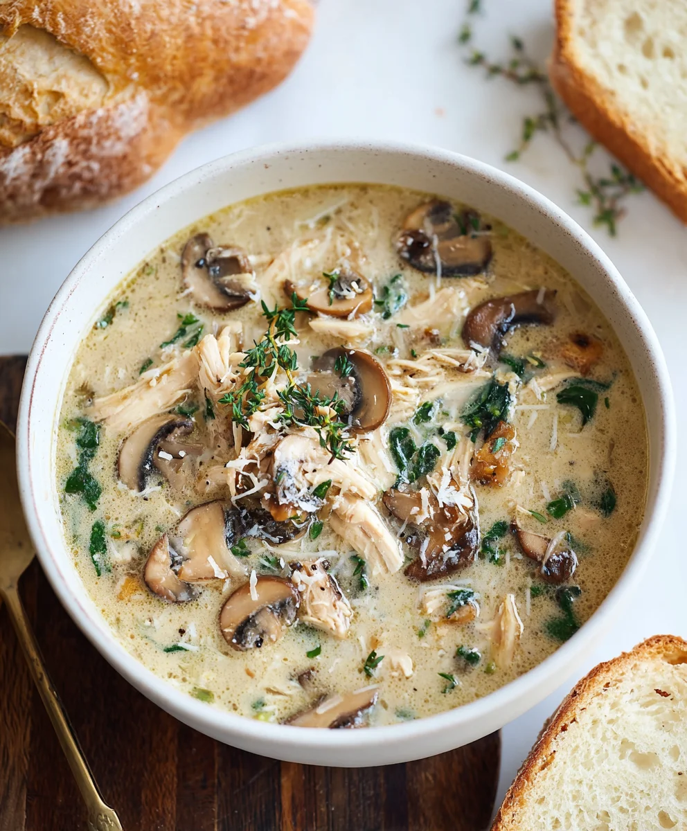 Rotisserie Chicken Mushroom Soup-Cozy Comfort Food