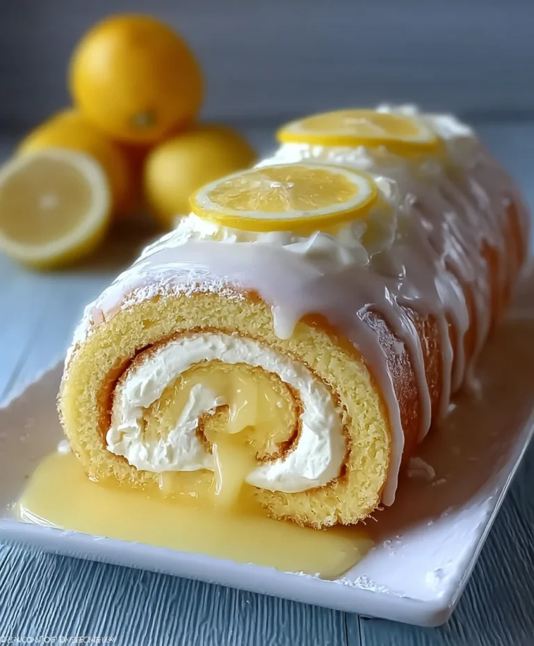 Lemon Cream Roll Cake – Easy & Delicious Dessert