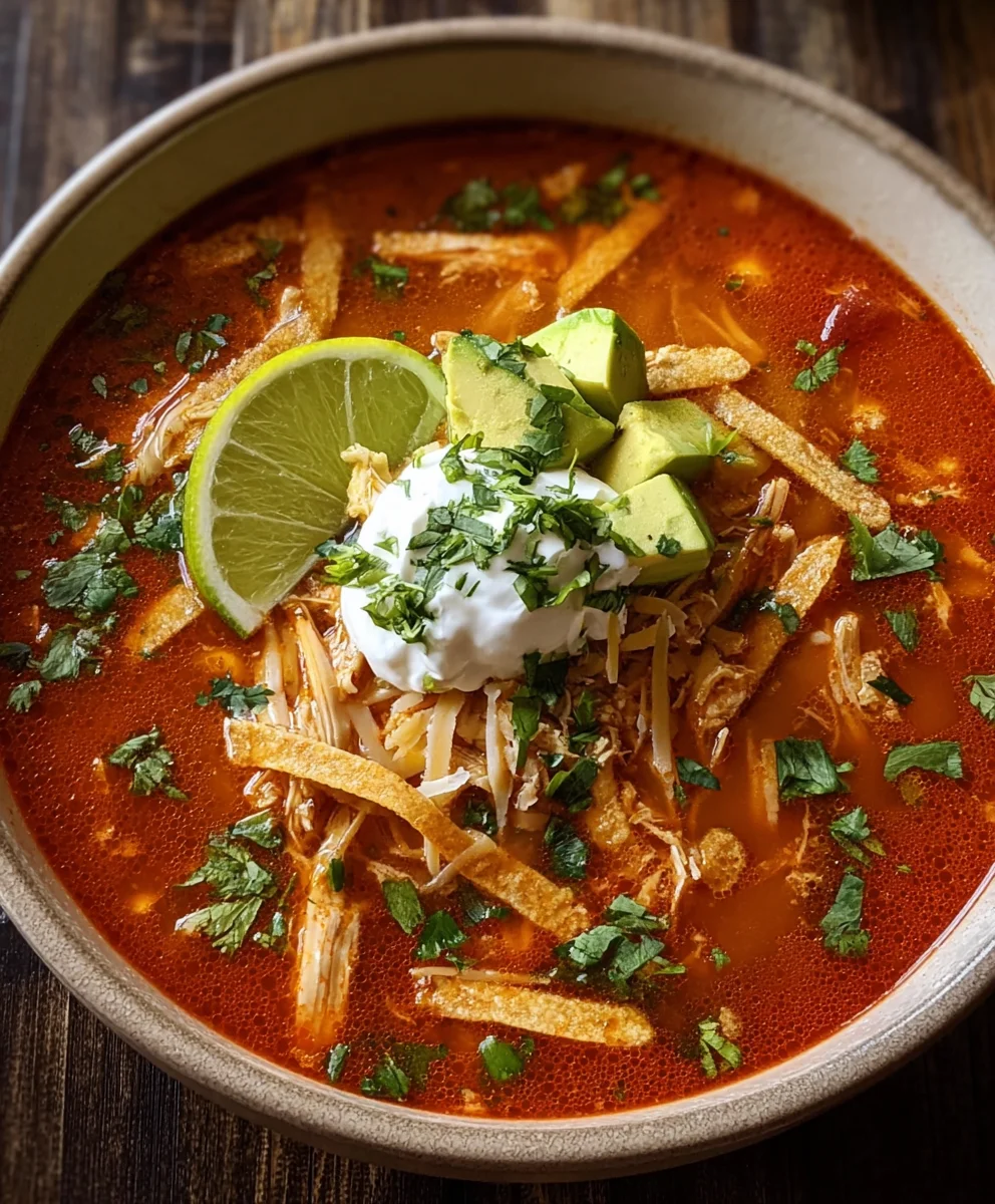 Easy Crockpot Chicken Tortilla Soup Recipe - Delicious & Simple