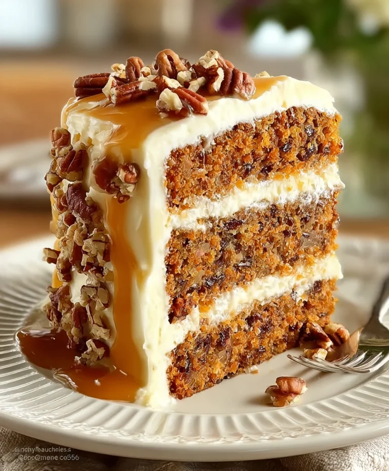 Heavenly Caramel Pecan Carrot Cake Recipe