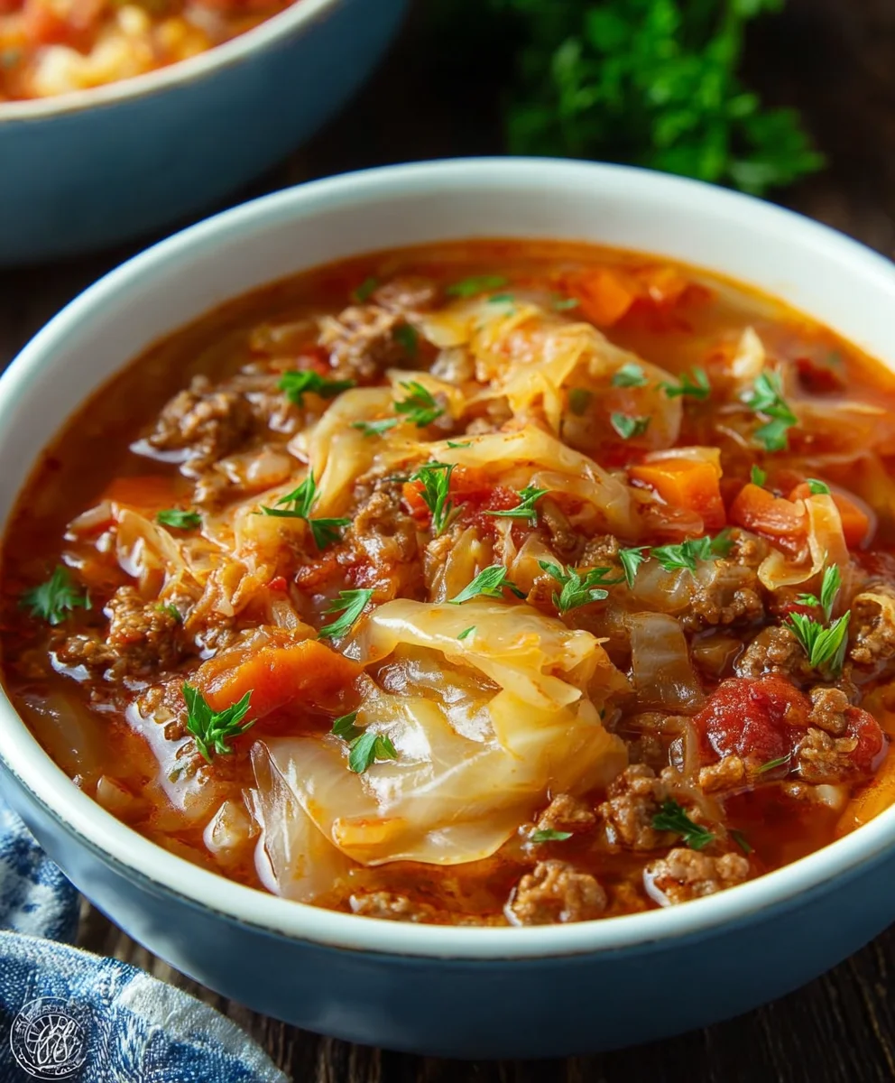 Hearty Cabbage Roll Soup- Easy Beef & Non-Non-Non-Alcoholic Alternativeic Recipe
