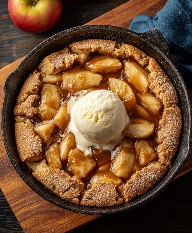 Caramel Apple Cookie Skillet