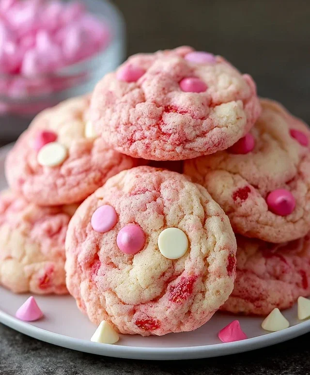 Strawberry Cake Mix Cookies