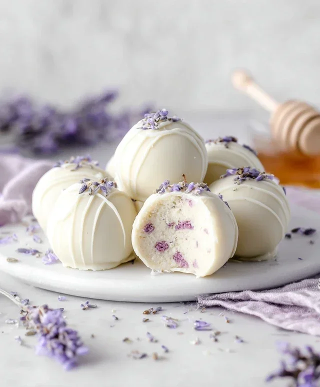 Honey Lavender White Chocolate Truffles