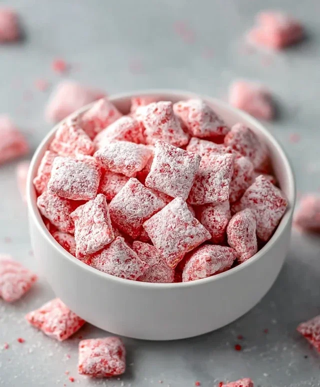 Easy Strawberry Shortcake Puppy Chow