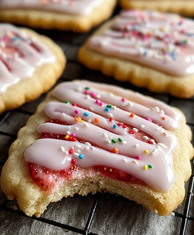 Strawberry Pop Tart Cookies