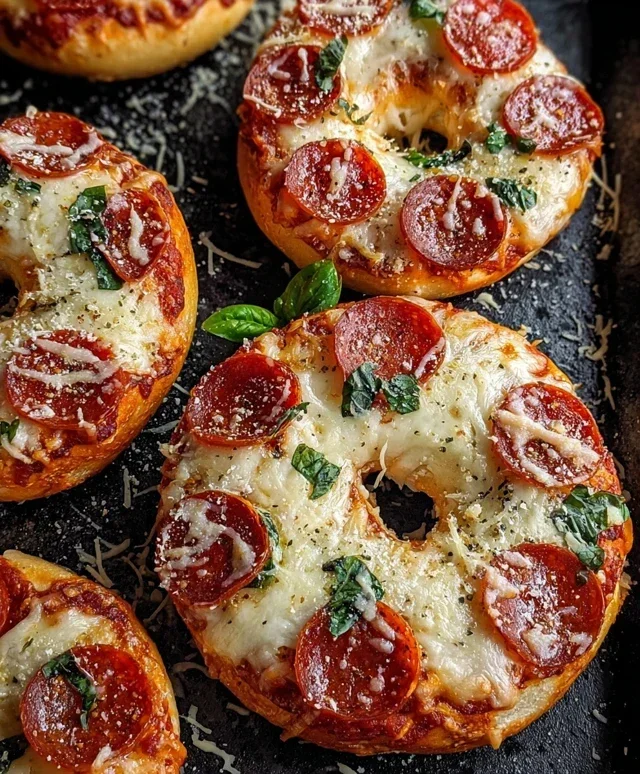 Giant Pizza Bagels
