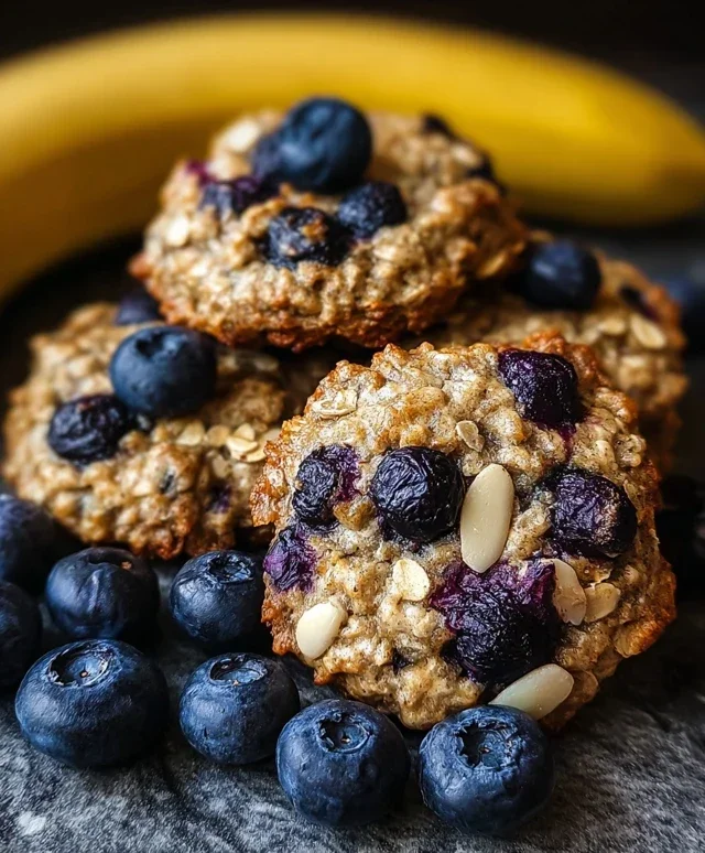 Banana Blueberry Breakfast Cookies