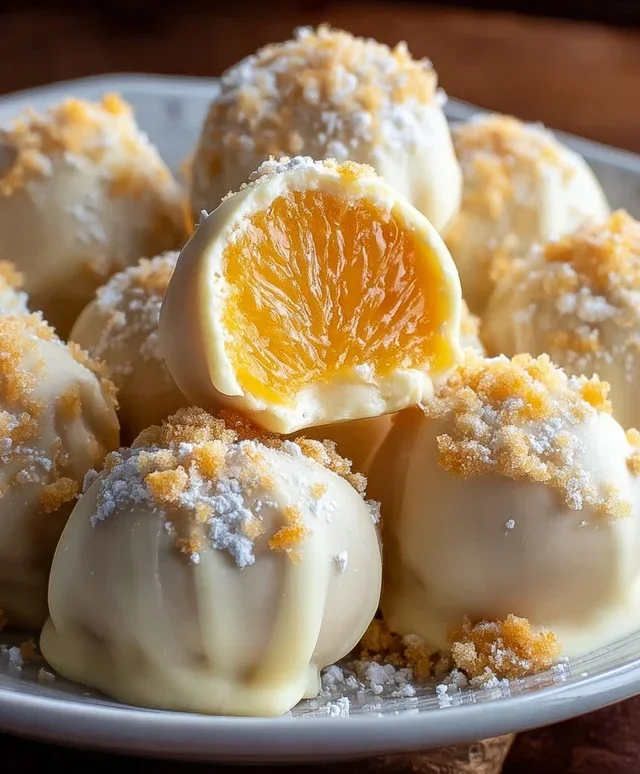 White Chocolate Orange Creamsicle Truffles