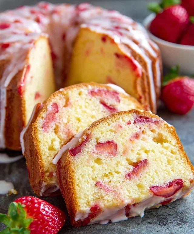 Strawberry Pound Cake