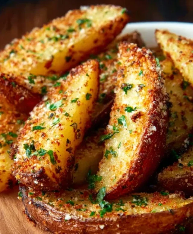 Baked Garlic Parmesan Potato Wedges