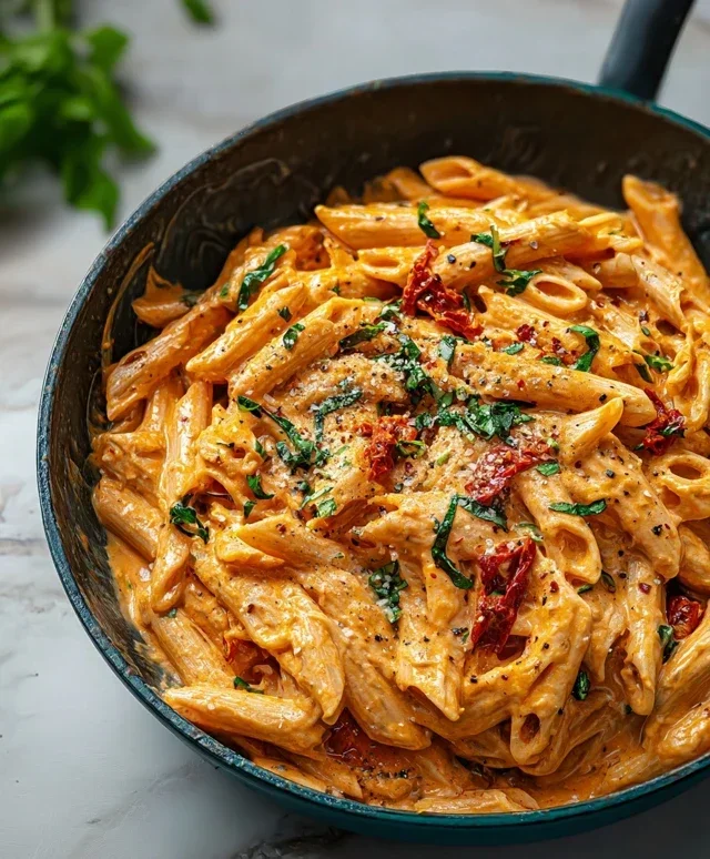 Vegan Creamy Sun Dried Tomato Pasta Recipe