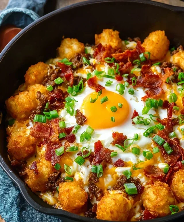 Beef Beef Bacon Egg And Cheese Breakfast Totchos