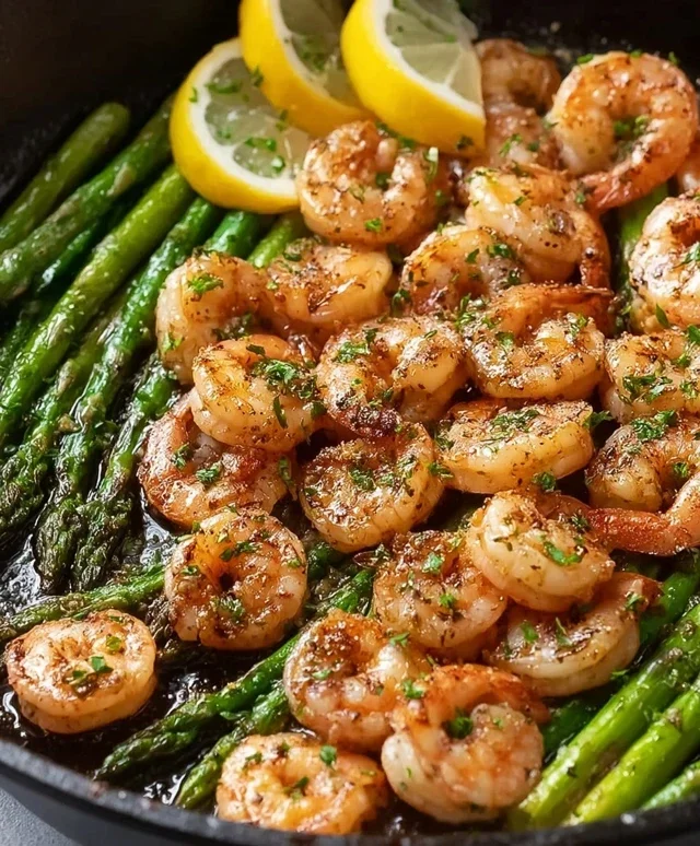 Lemon Garlic Shrimp and Asparagus (20-Minutes)