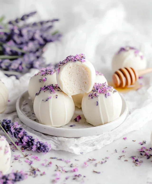 Honey Lavender White Chocolate Truffles