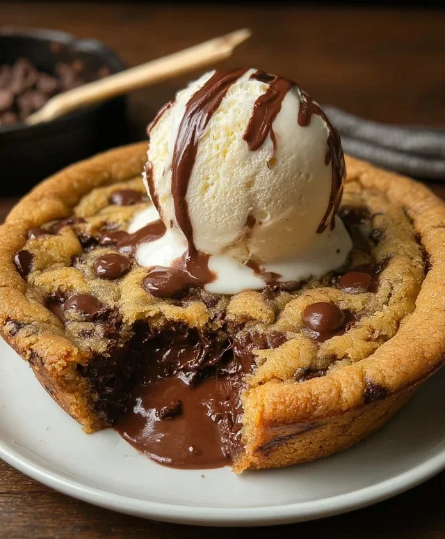 Deep Dish Nutella Cookie Pie