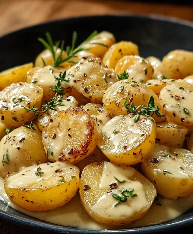 Creamy Garlic Sauce Potatoes