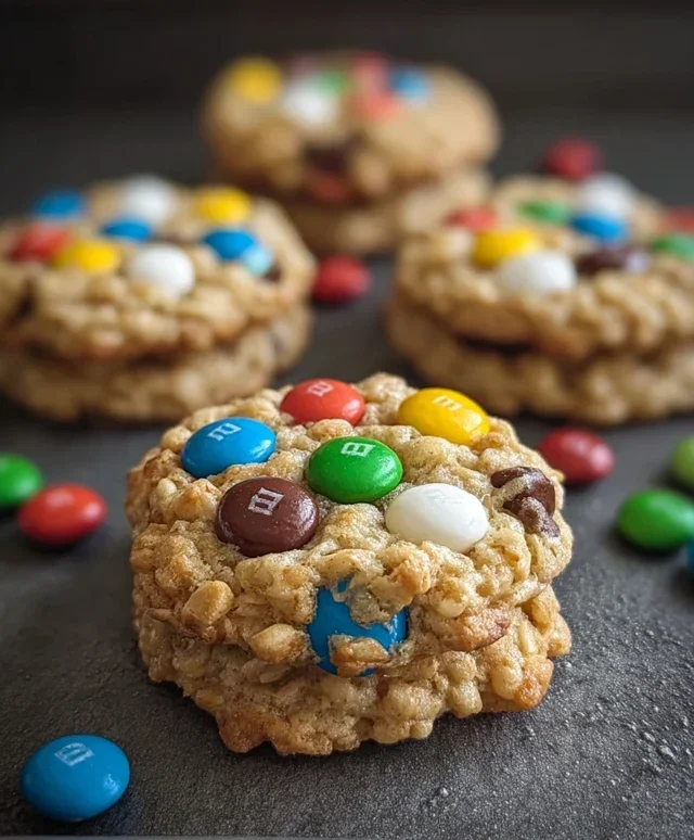 M&M Rice Krispies Cookies