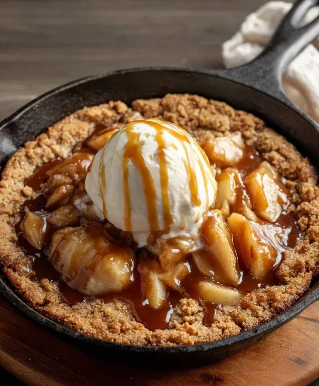 Caramel Apple Cookie Skillet