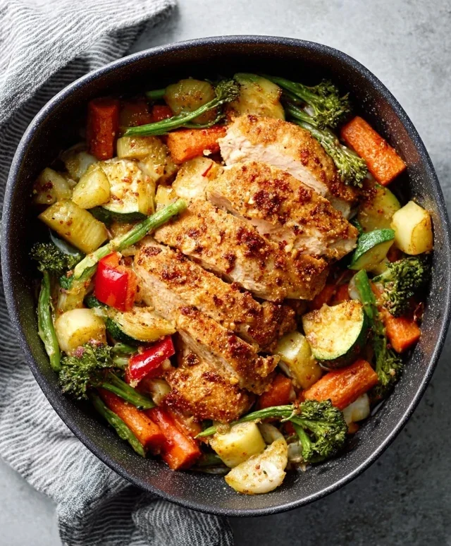 Air Fryer Chicken and Vegetables (in 15 minutes!)