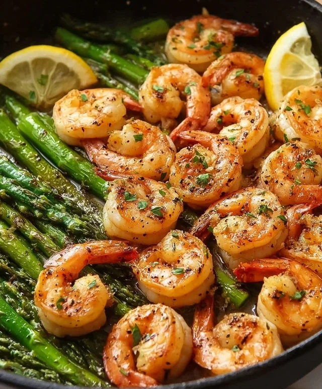 Lemon Garlic Shrimp and Asparagus (20-Minutes)