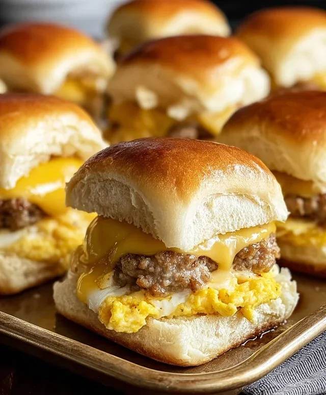 Sausage Egg and Cheese Breakfast Sliders