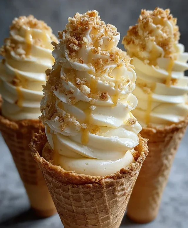 Banana Pudding Cheesecake Cones