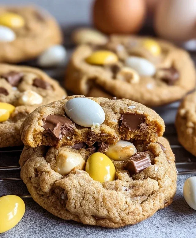 Brown Butter Cadbury Egg Cookies