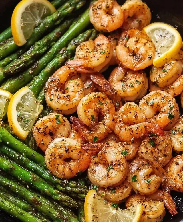 Lemon Garlic Shrimp and Asparagus (20-Minutes)