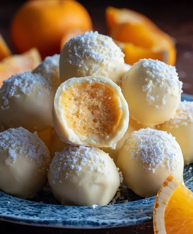 White Chocolate Orange Creamsicle Truffles