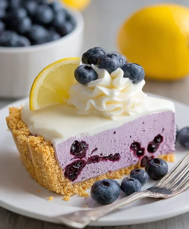 No Bake Lemon Blueberry Pie