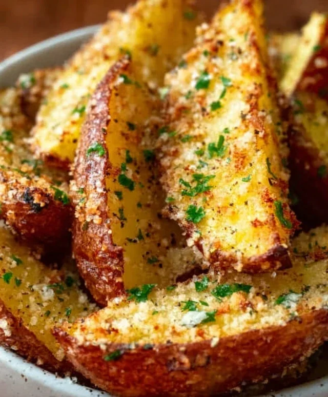 Baked Garlic Parmesan Potato Wedges