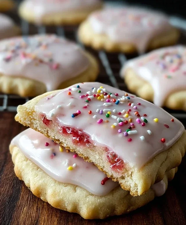Strawberry Pop Tart Cookies
