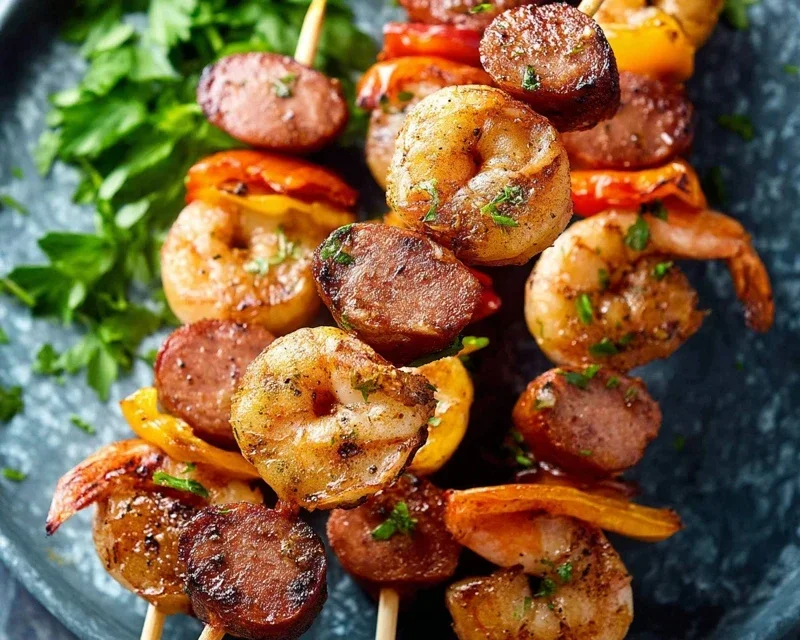 Sausage and Shrimp Kabobs