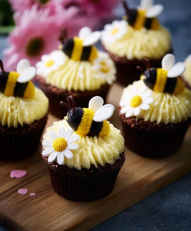 DIY Bumblebee & Flower Cupcakes