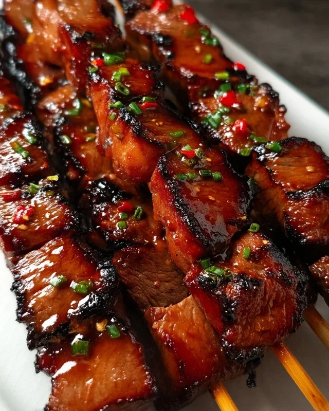 BBQ Beef Skewers with Filipino BBQ Marinade