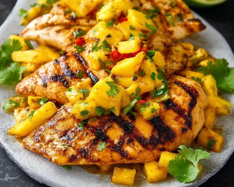 Grilled Mango Pineapple Chicken