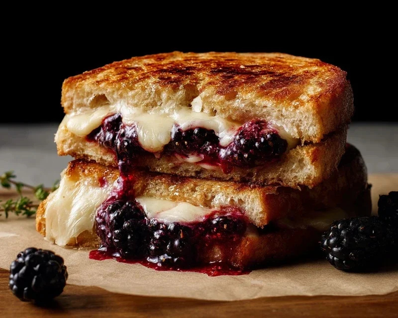 Blackberry Balsamic and Brie Grilled Cheese
