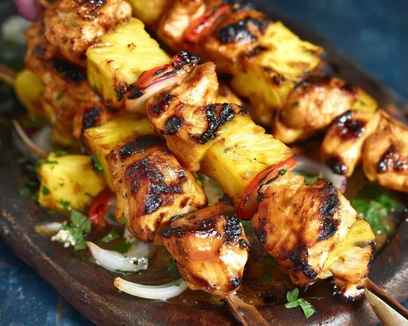 Pineapple Chicken Kebabs Recipe