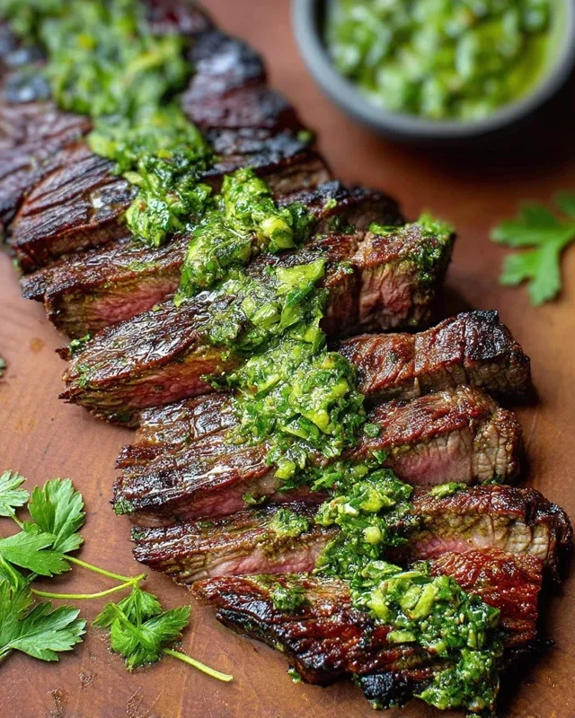 Skirt Steak Marinade Recipe with Chimichurri Recipe