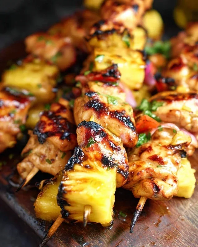 Pineapple Chicken Kebabs Recipe