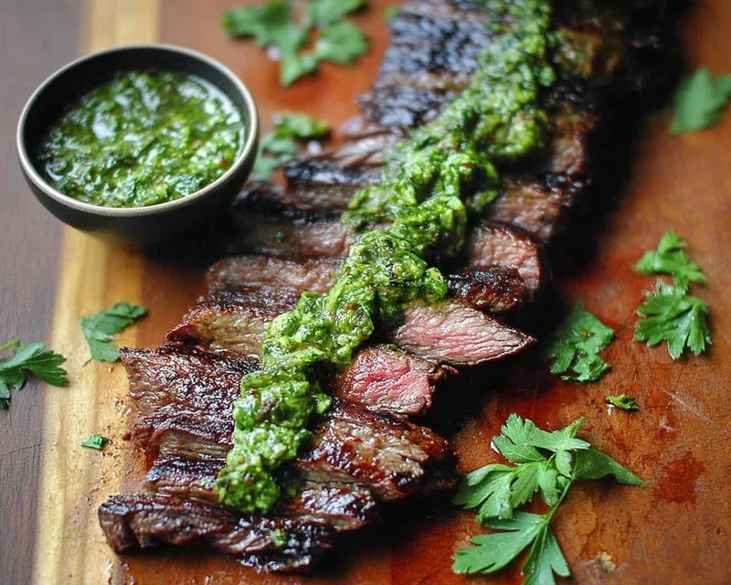 Skirt Steak Marinade Recipe with Chimichurri Recipe